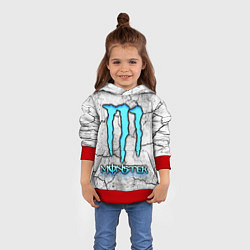 Толстовка-худи детская MONSTER WHITE БЕЛЫЙ МОНСТР, цвет: 3D-красный — фото 2