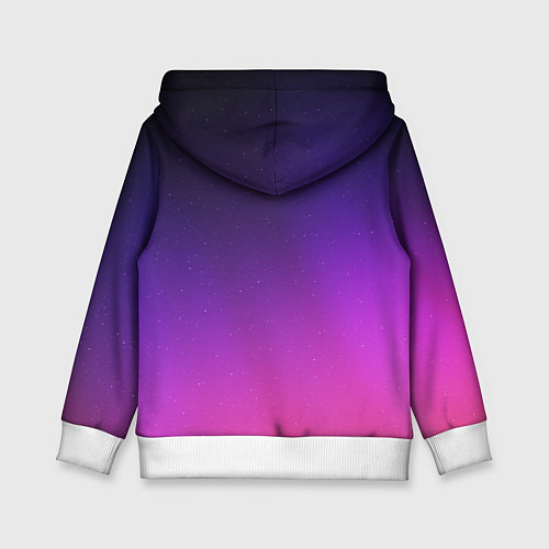 Детская толстовка Розовофиолетовый градиент / 3D-Белый – фото 2