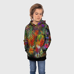 Толстовка-худи детская Диско шар, цвет: 3D-черный — фото 2