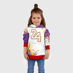 Толстовка-худи детская Коби Брайант Lakers 24, цвет: 3D-красный — фото 2