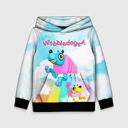 Толстовка-худи детская Wobbledogs, цвет: 3D-черный