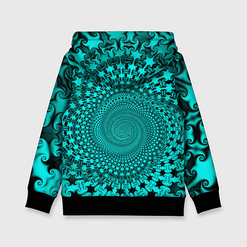 Детская толстовка NEON FRACTAL PATTERN / 3D-Черный – фото 2