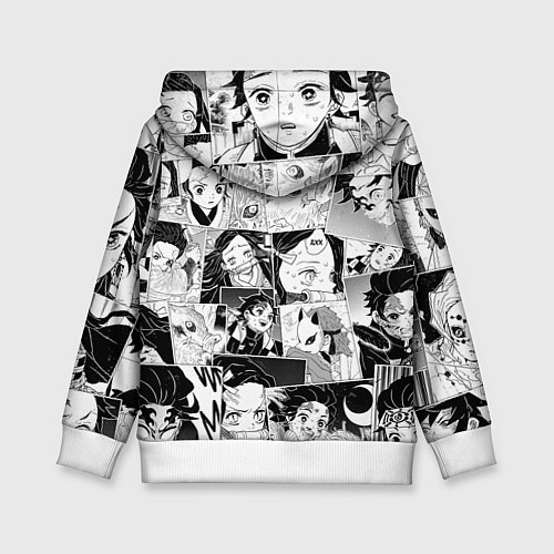 Детская толстовка Клинок рассекающий демонов паттерн / 3D-Белый – фото 2