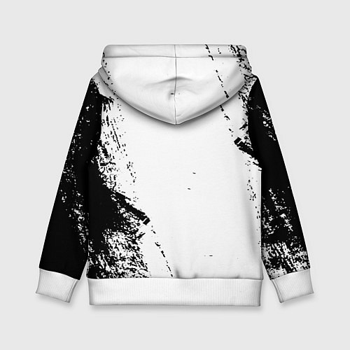 Детская толстовка Black clover чёрный клевер вертикальная надпись / 3D-Белый – фото 2