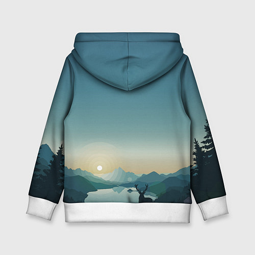 Детская толстовка Серый волк - голова / 3D-Белый – фото 2