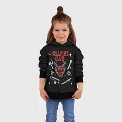 Толстовка-худи детская HELLFIRE CLUB STRANGER THINGS, цвет: 3D-черный — фото 2