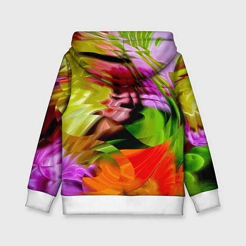 Детская толстовка Разноцветная абстрактная композиция Лето Multi-col / 3D-Белый – фото 2