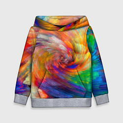 Толстовка-худи детская MULTICOLORED SWIRLS, цвет: 3D-меланж