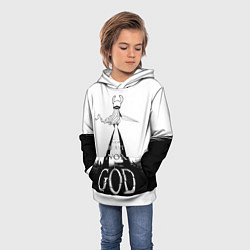 Толстовка-худи детская Не жук, не зверь, но БОГ Hollow Knight, цвет: 3D-белый — фото 2