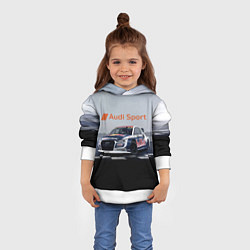 Толстовка-худи детская Ауди Спорт Гоночная команда Audi sport Racing team, цвет: 3D-белый — фото 2