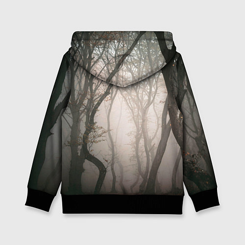 Детская толстовка Лес Туман / 3D-Черный – фото 2