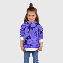 Толстовка-худи детская Хризантемы Сhrysanthemums, цвет: 3D-белый — фото 2