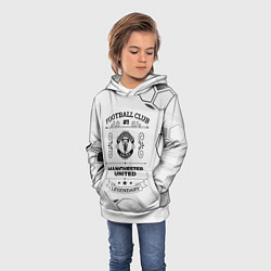 Толстовка-худи детская Manchester United Football Club Number 1 Legendary, цвет: 3D-белый — фото 2