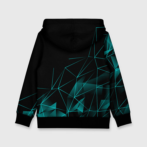 Детская толстовка Renault Геометрия бирюзовый / 3D-Черный – фото 2