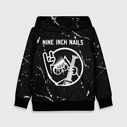 Толстовка-худи детская Nine Inch Nails - КОТ - Потертости, цвет: 3D-черный