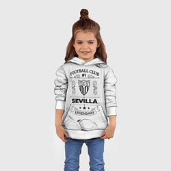 Толстовка-худи детская Sevilla Football Club Number 1 Legendary, цвет: 3D-белый — фото 2