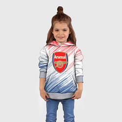 Толстовка-худи детская Арсенал arsenal logo, цвет: 3D-меланж — фото 2