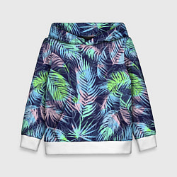 Детская толстовка Разноцветные Листья Пальм