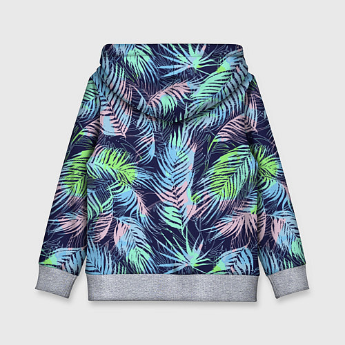 Детская толстовка Разноцветные Листья Пальм / 3D-Меланж – фото 2