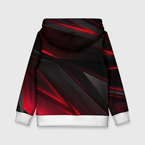 Детская толстовка Красно-черный фон / 3D-Белый – фото 2
