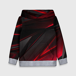 Толстовка-худи детская Красно-черный фон, цвет: 3D-меланж
