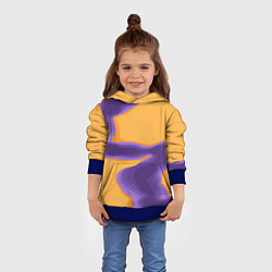 Толстовка-худи детская Фиолетовая река, цвет: 3D-синий — фото 2