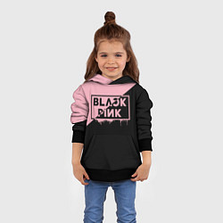 Толстовка-худи детская BLACKPINK BIG LOGO, цвет: 3D-черный — фото 2