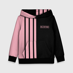 Толстовка-худи детская BLACKPINK HALF BLACK-PINK MINI LOGO, цвет: 3D-черный