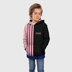 Толстовка-худи детская BLACKPINK HALF BLACK-PINK MINI LOGO, цвет: 3D-синий — фото 2