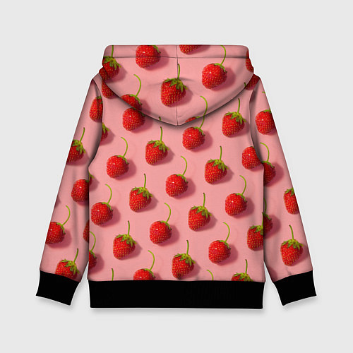 Детская толстовка Strawberry Pattern / 3D-Черный – фото 2