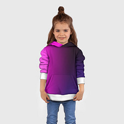 Толстовка-худи детская VIOLET gradient, цвет: 3D-белый — фото 2