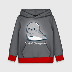 Толстовка-худи детская Seal of Disapproval, цвет: 3D-красный