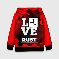 Толстовка-худи детская Rust Love Классика, цвет: 3D-черный