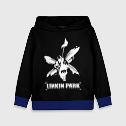 Толстовка-худи детская Linkin Park белый, цвет: 3D-синий