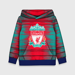 Толстовка-худи детская Ливерпуль logo, цвет: 3D-синий