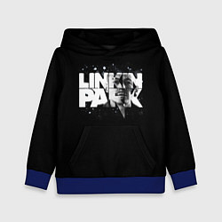 Толстовка-худи детская Linkin Park логотип с фото, цвет: 3D-синий