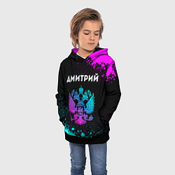 Толстовка-худи детская Дмитрий Россия, цвет: 3D-черный — фото 2