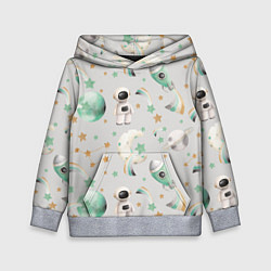 Детская толстовка Космос на сером