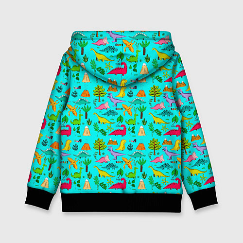 Детская толстовка PREHISTORIC ANIMALS / 3D-Черный – фото 2