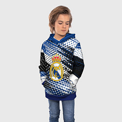 Толстовка-худи детская Real madrid Реал Мадрид краски, цвет: 3D-синий — фото 2