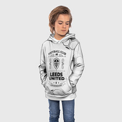 Толстовка-худи детская Leeds United Football Club Number 1 Legendary, цвет: 3D-белый — фото 2