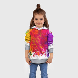Толстовка-худи детская Красочный BOOM, цвет: 3D-меланж — фото 2