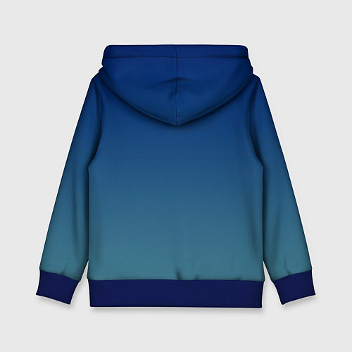 Детская толстовка Текстурированный сине-бирюзовый градиент / 3D-Синий – фото 2