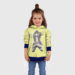 Толстовка-худи детская Саити арт Золотое божество, цвет: 3D-синий — фото 2
