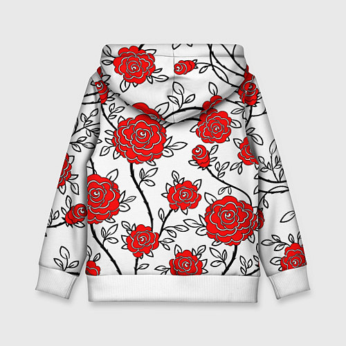 Детская толстовка BEAUTIFUL RED ROSES / 3D-Белый – фото 2