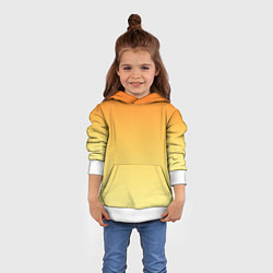 Толстовка-худи детская Оранжевый, желтый градиент, цвет: 3D-белый — фото 2