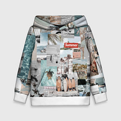 Толстовка-худи детская Aloha surfing, цвет: 3D-белый