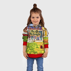 Толстовка-худи детская Hello Neighbor: Дом, цвет: 3D-красный — фото 2