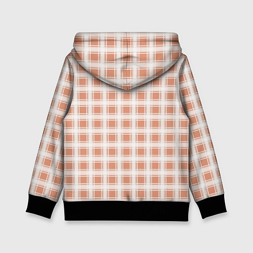 Детская толстовка Light beige plaid fashionable checkered pattern / 3D-Черный – фото 2