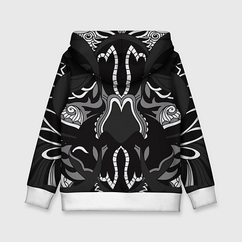 Детская толстовка Черно-белый волк / 3D-Белый – фото 2